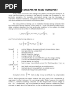 Basic Concepts of Fluid Transport