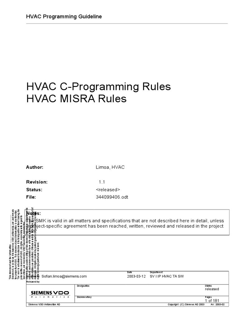 Hvac Programming Guide Doc 0 PDF Control Flow C (Programming