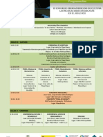 Programación del 3er Congreso Iberoameriacno de Cultura