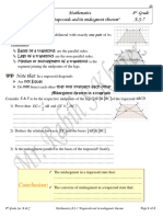 Lycée Des Arts: Mathematics 8 - Grade Name: - . - . - . - . - . "Trapezoids and Its Midsegment Theorem"