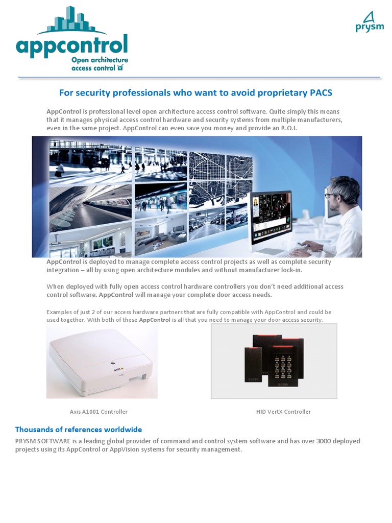 Open Architecture Access Control Software | PDF | Proprietary Software ...