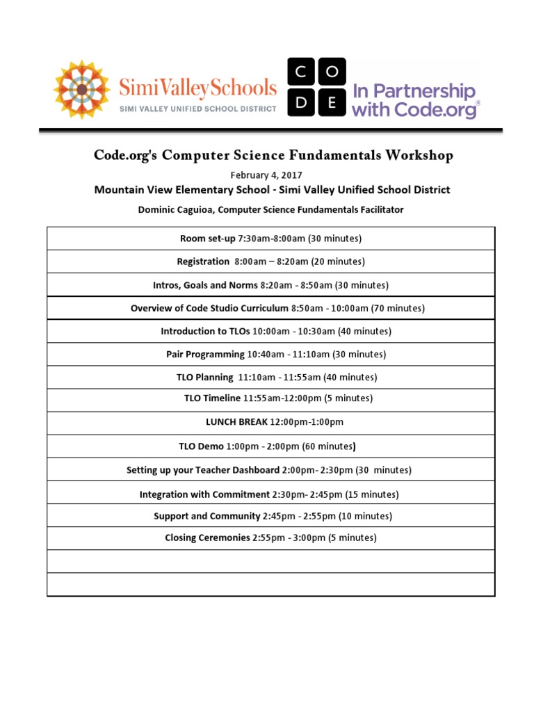 Workshop Agenda | PDF