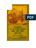 Parry John H - Europa Y La Expansion Del Mundo 1415 - 1715