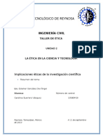 Implicaciones Éticas de La Investigación Científica