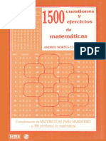 1500 Cuestiones y Ejercicios de Matemáticas - Andrés Nortes Checa PDF