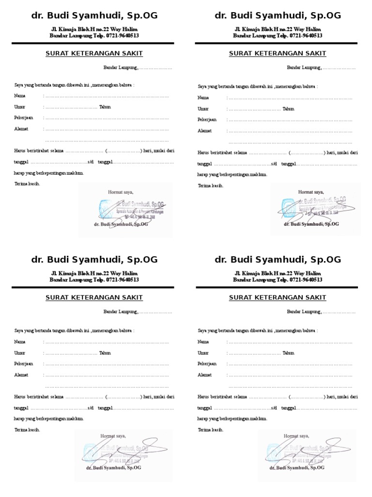 Surat Sakit