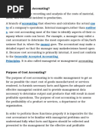 Defination of Cost Accounting