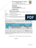 INFORME N°069 CONFORMIDAD DE PAGO DE CAMIONETA FEBRERO