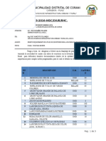 INFORME N°003 REQUERIMIENTO DE UTILES DE ESCRITORIO