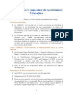 Importancia y Legalidad de La Inclusión Educativa