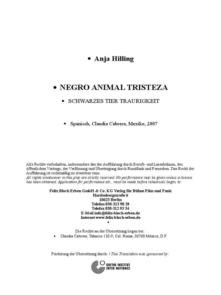 Anja Hilling Negro Animal Tristeza ARG FINAL-1 | PDF | Elvis Presley |  Incendios