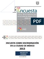 Encuesta Sobre Discriminacion en CDMX