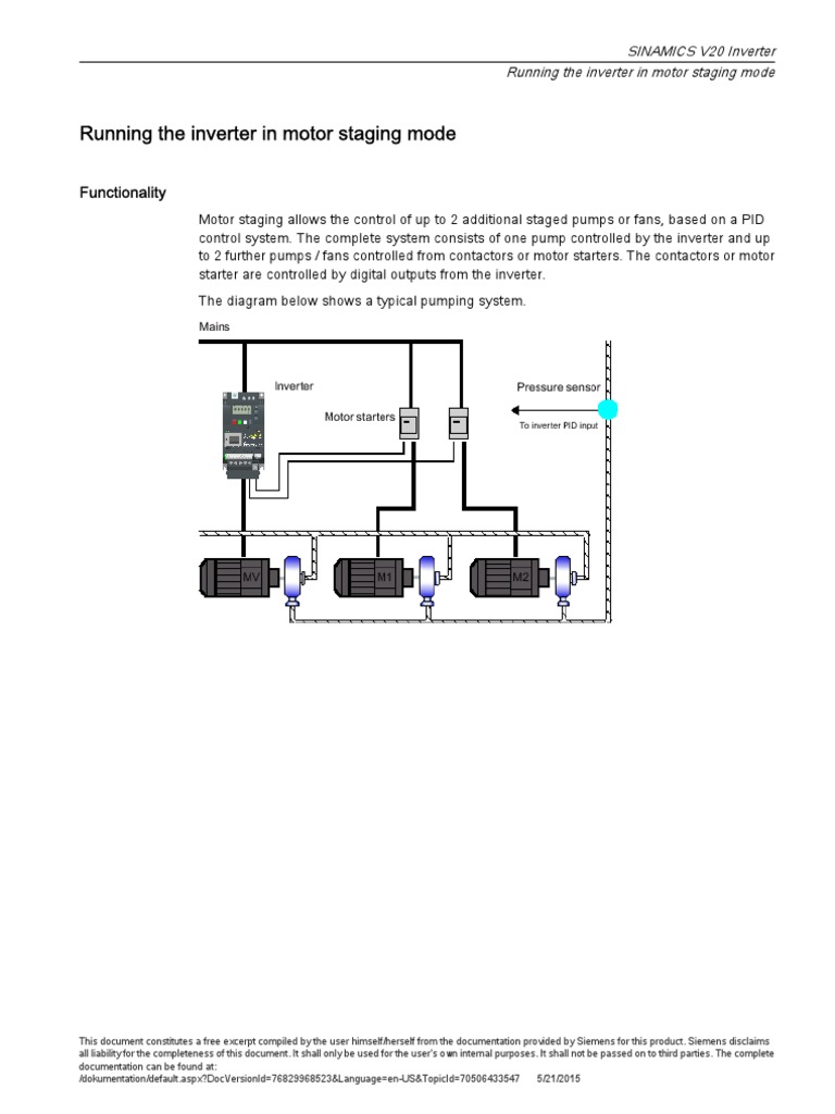 SINAMICS V20 Motor Staging Guide | PDF | Computers