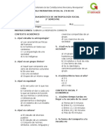 Examen Diagnóstico de Antropología Social