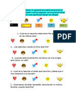 Encuesta likert sobre el frio