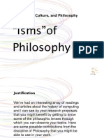 "Isms"of Philosophy: Computers, Culture, and Philosophy