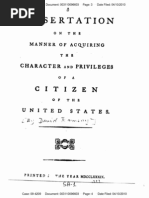 A Dissertation on Manner of Acquiring Character & Privileges of Citizen of U.S.-by David Ramsay-1789