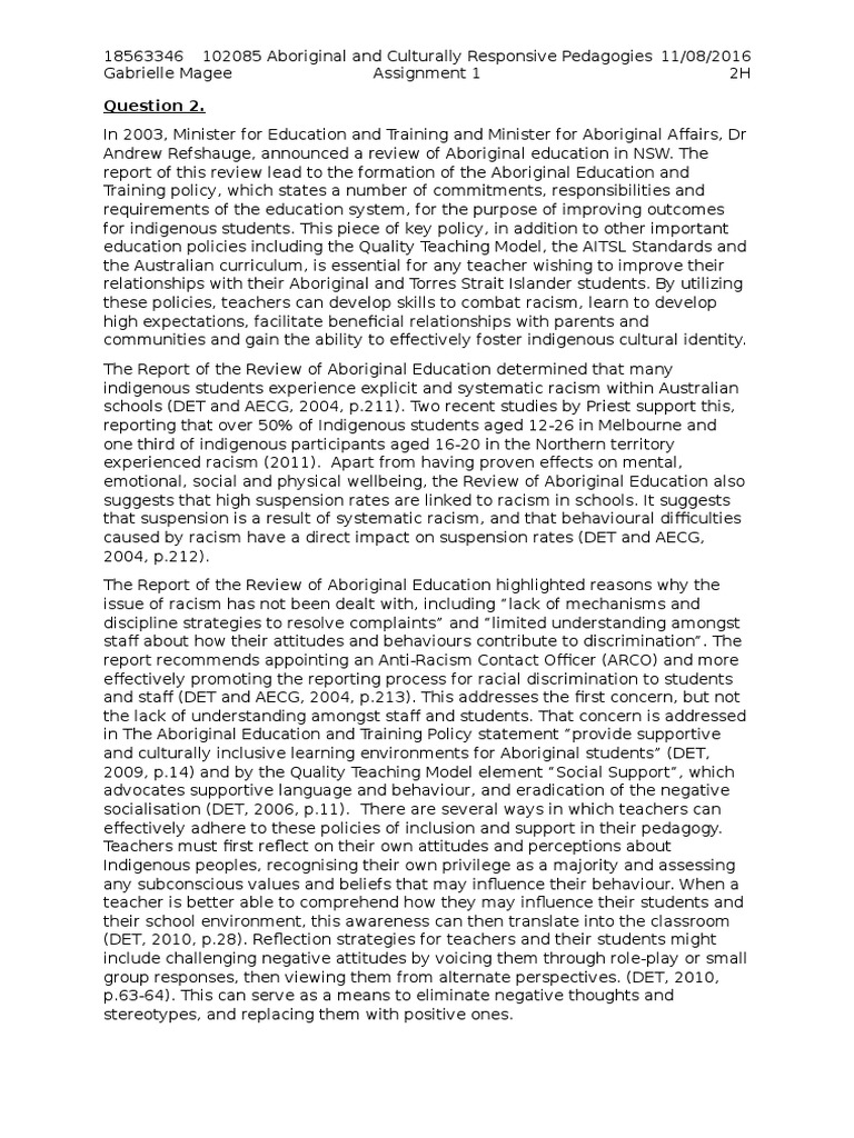 Enhancing Aboriginal Education Strategies | PDF | Indigenous ...