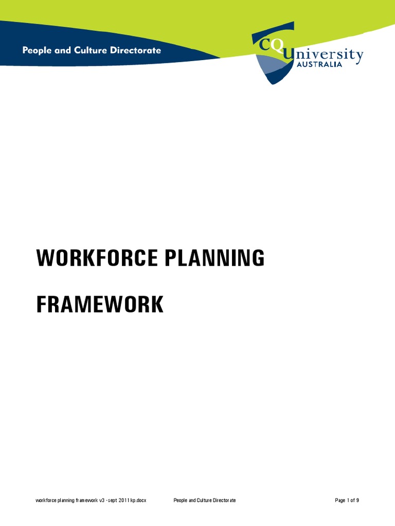 CQUniversity Workforce Planning Guide | PDF | Employee Retention ...