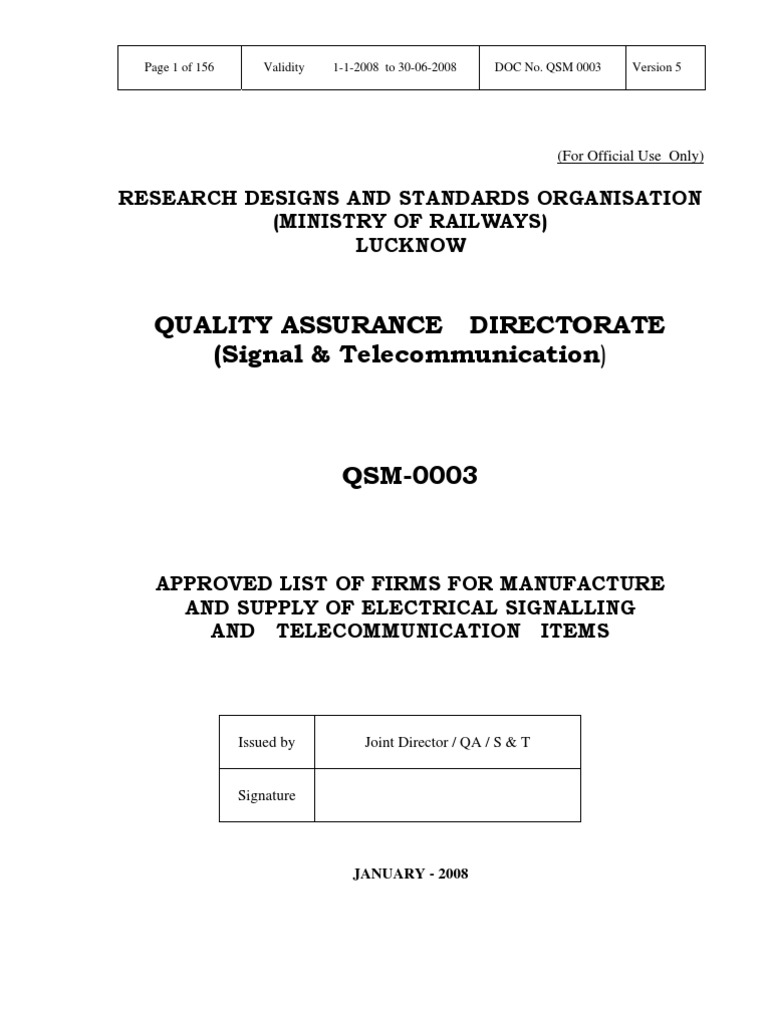 Rdso Specification