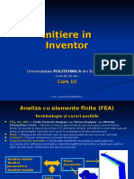 Initiere in Inventor - Curs 10 Elem Finit