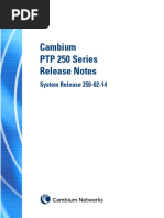 Cambium PTP 250 Series 02-14 System Release Note