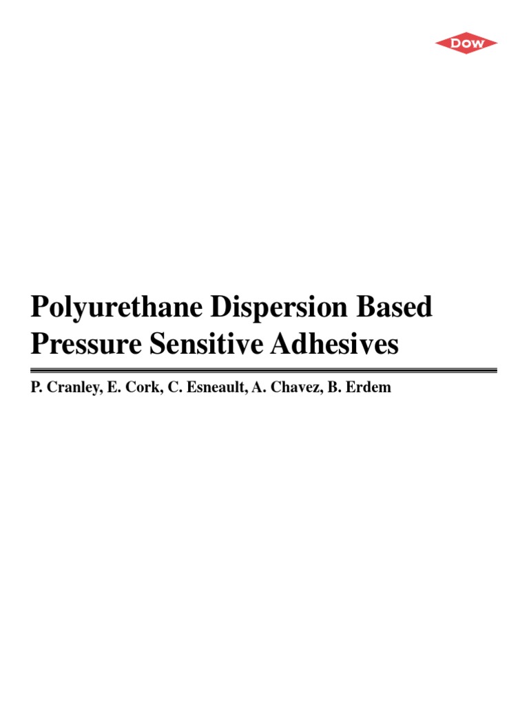 Formulation and Testing of Polyurethane Dispersion Based Pressure