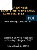 2017 01 29 Familygreatness Starts With The Child