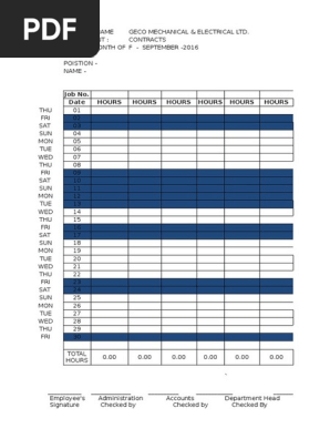 TIME CARD