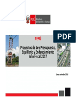 Proyecto Ley Presupuesto Rquilibrio Endeudamiento 2017