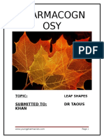 Pharmacognosy Leaf Shapes