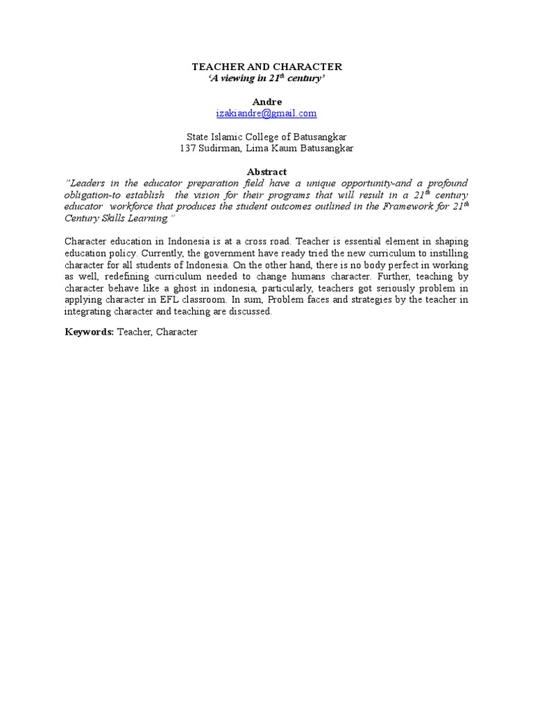 Teacher Challenges in Character Education | PDF