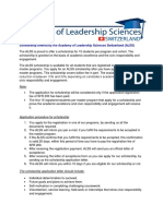 Scholarship Offered by The Academy of Leadership Sciences Switzerland (ALSS)