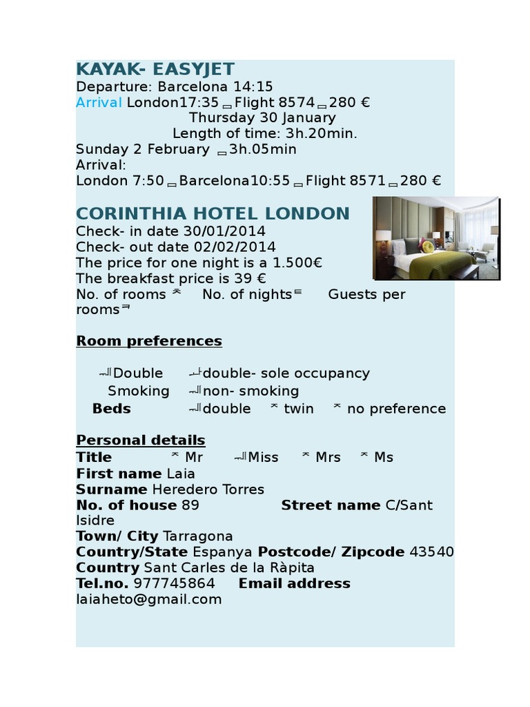 EasyJet Flight and Hotel Booking Details | PDF | Travel