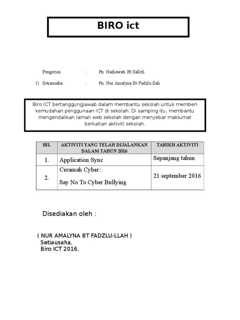 Laporan Pibg Biro Ict Pdf
