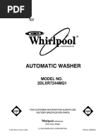 ## Crosley Whirlpool Top Load Single Srepair Part List - 8539784 PDF