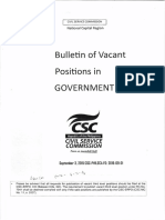 Bulletin of Vacant Position 2016