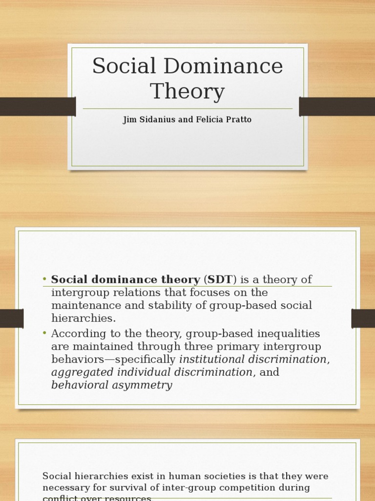 Understanding Social Dominance Theory | PDF | Politics