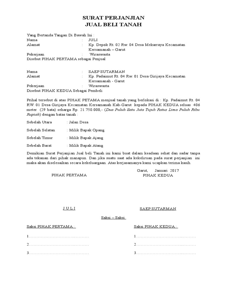 Download 65+ Contoh Surat Surat Jual Beli Terbaru Gratis