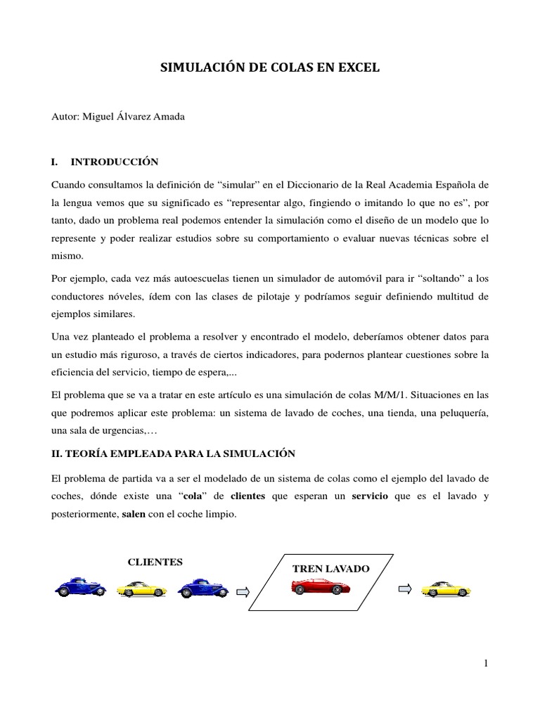 Cuartodeapero simulaci$C3$B3n de Colas en Excel-2 PDF | PDF ...