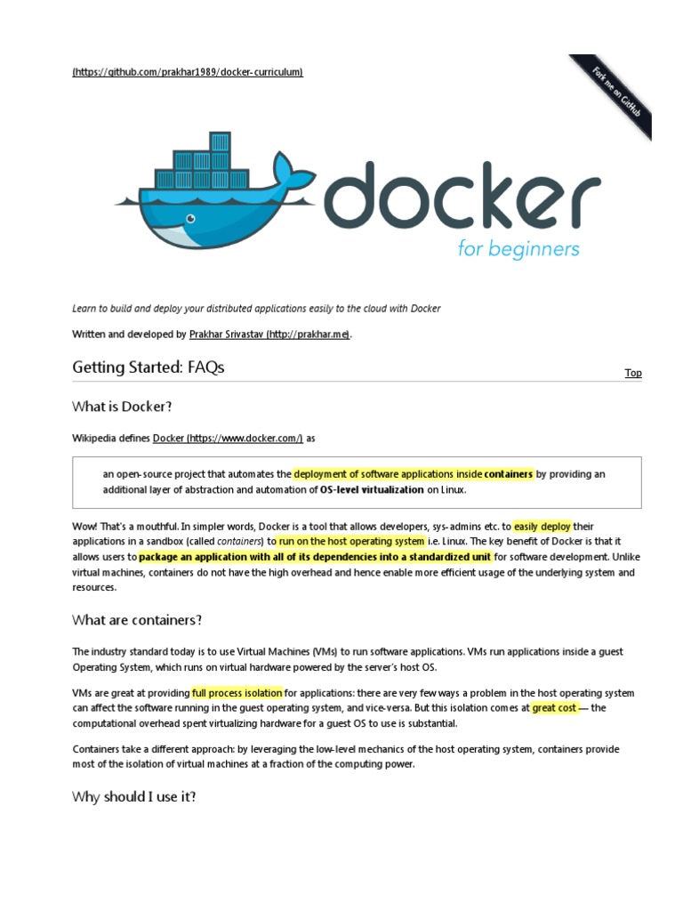 Getting Started with Docker Tutorial | PDF