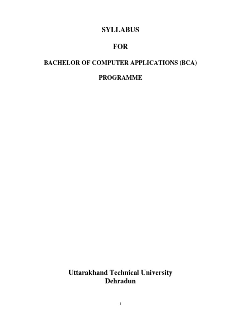BCA Syllabus Structure | PDF | C++ | C (Programming Language)