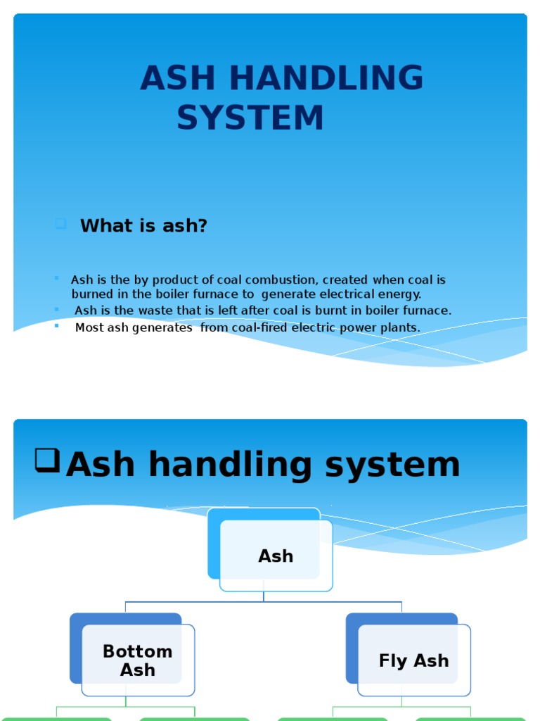 Ash Handling System PDF Energy Technology Chemistry