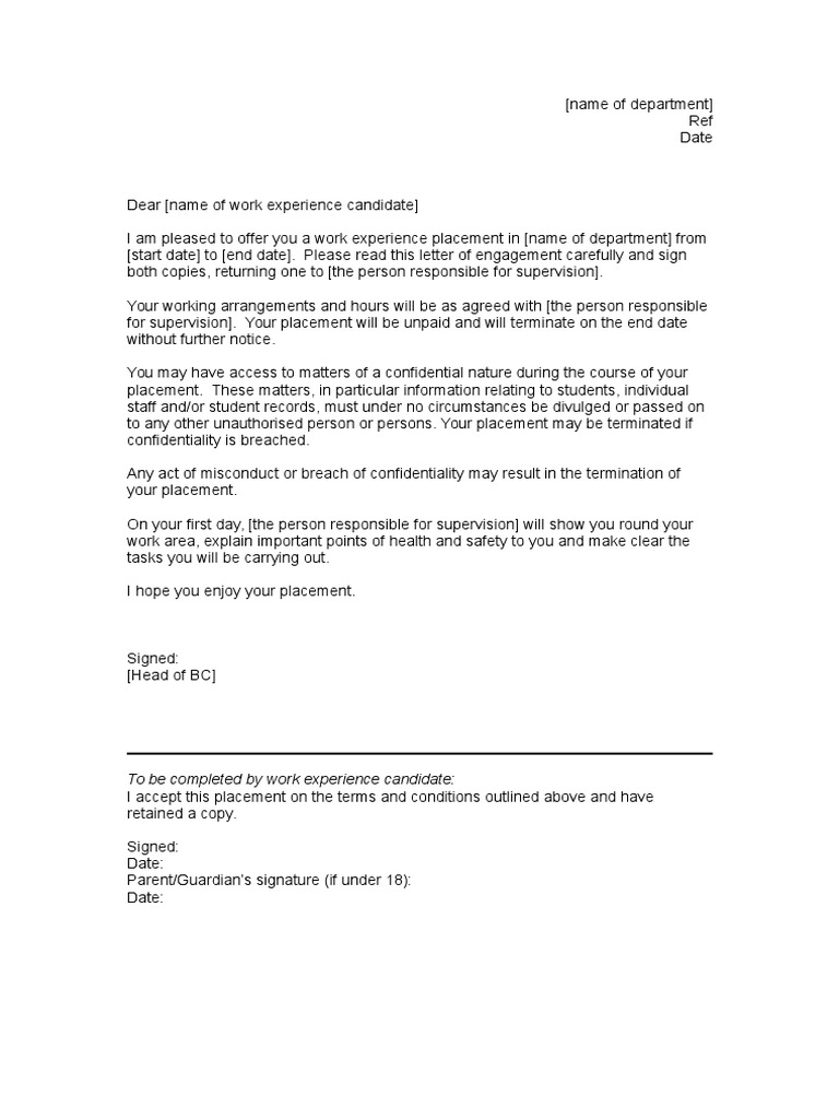 Work Experience Letter | PDF