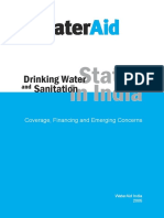 Drinking Water Sanitation Status Coverage Financing Concerns India