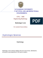 Lecture 1 Hydrologic Cycle