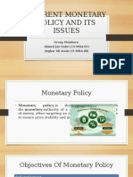 Current Monetary Policy of Pakistan and Its Issues