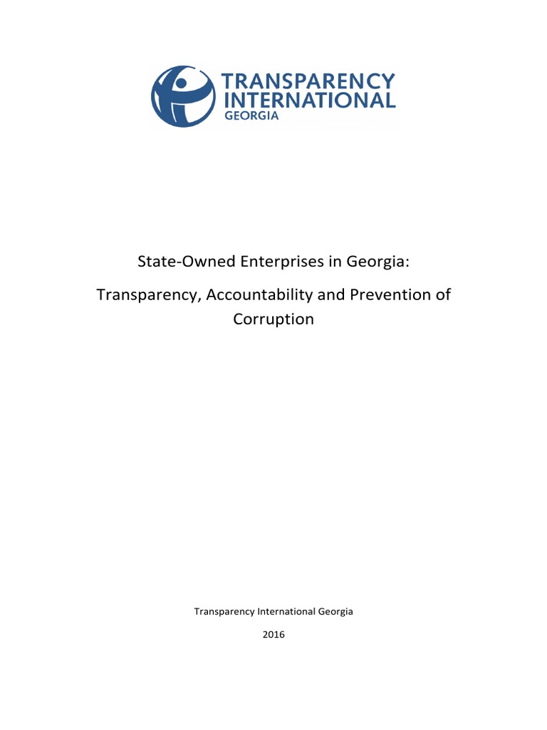 Corruption Risks in Georgia's State Enterprises | PDF | Board Of ...