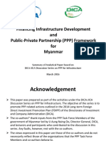 Financing Infrastructure Development and Public - Private Partnership (PPP) Framework For Myanmar