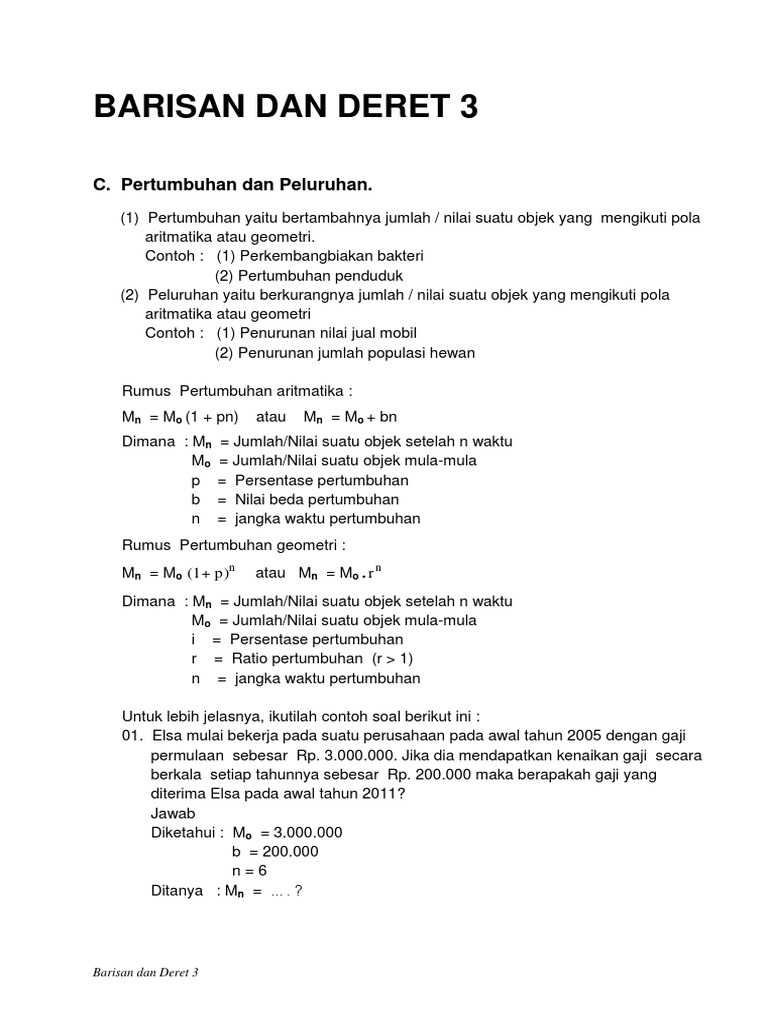 Contoh Soal Dan Pembahasan Pertumbuhan Dan Peluruhan Dapatkan Contoh